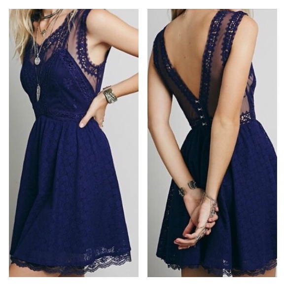 Free People Dresses & Skirts - Free People | Lace Victoria Dress In Purple NWT 4